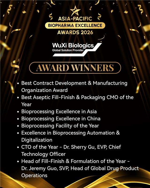 wuxi-biologics-wins-multiple-asia-pacific-biopharma-excellence-awards-for-leadership-in-bioprocessing,-manufacturing-excellence,-and-digital-innovation